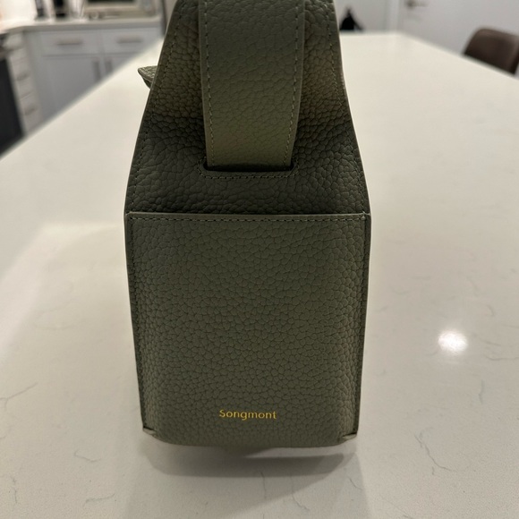 Songmont Sage Green Leather Shoulder Bag - Picture 8 of 16